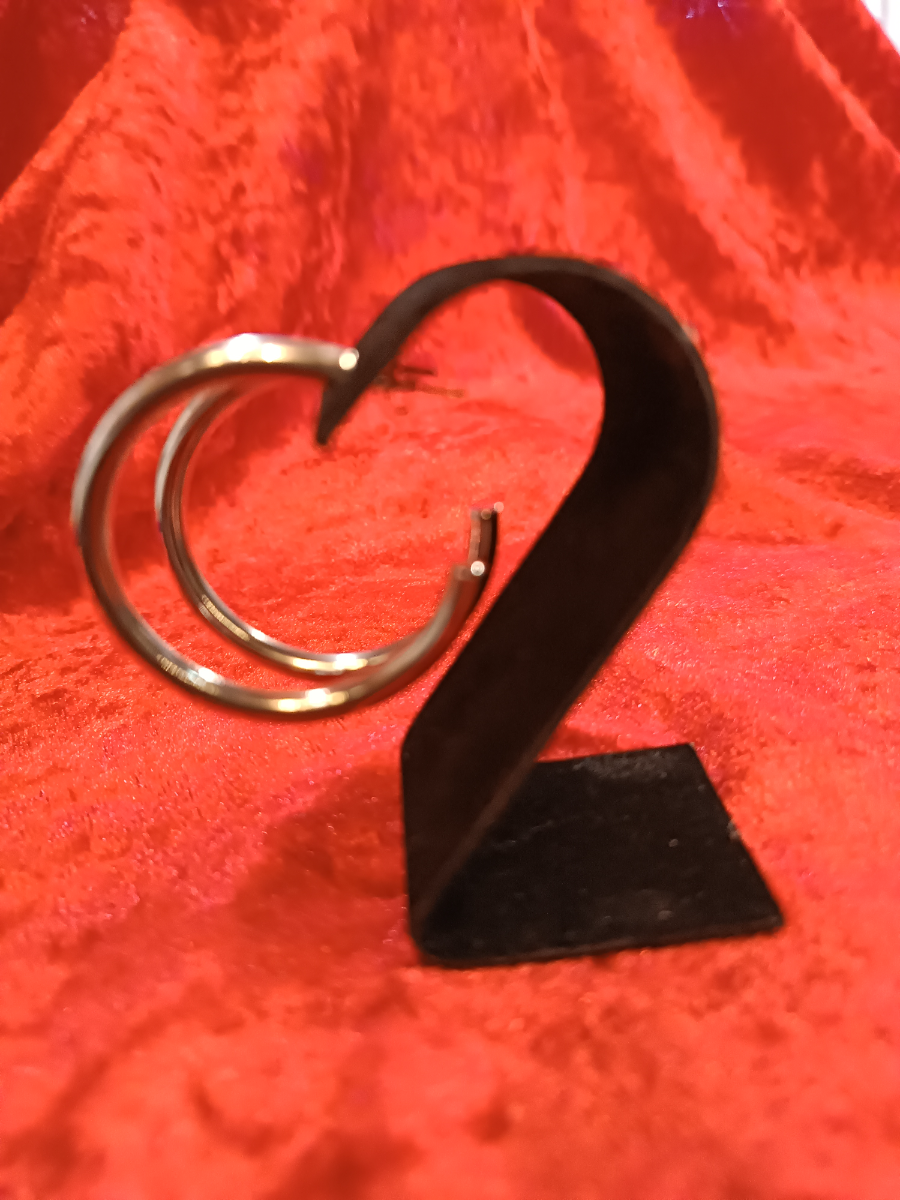 925 Silver Hoop Earrings With Butterfly Closures