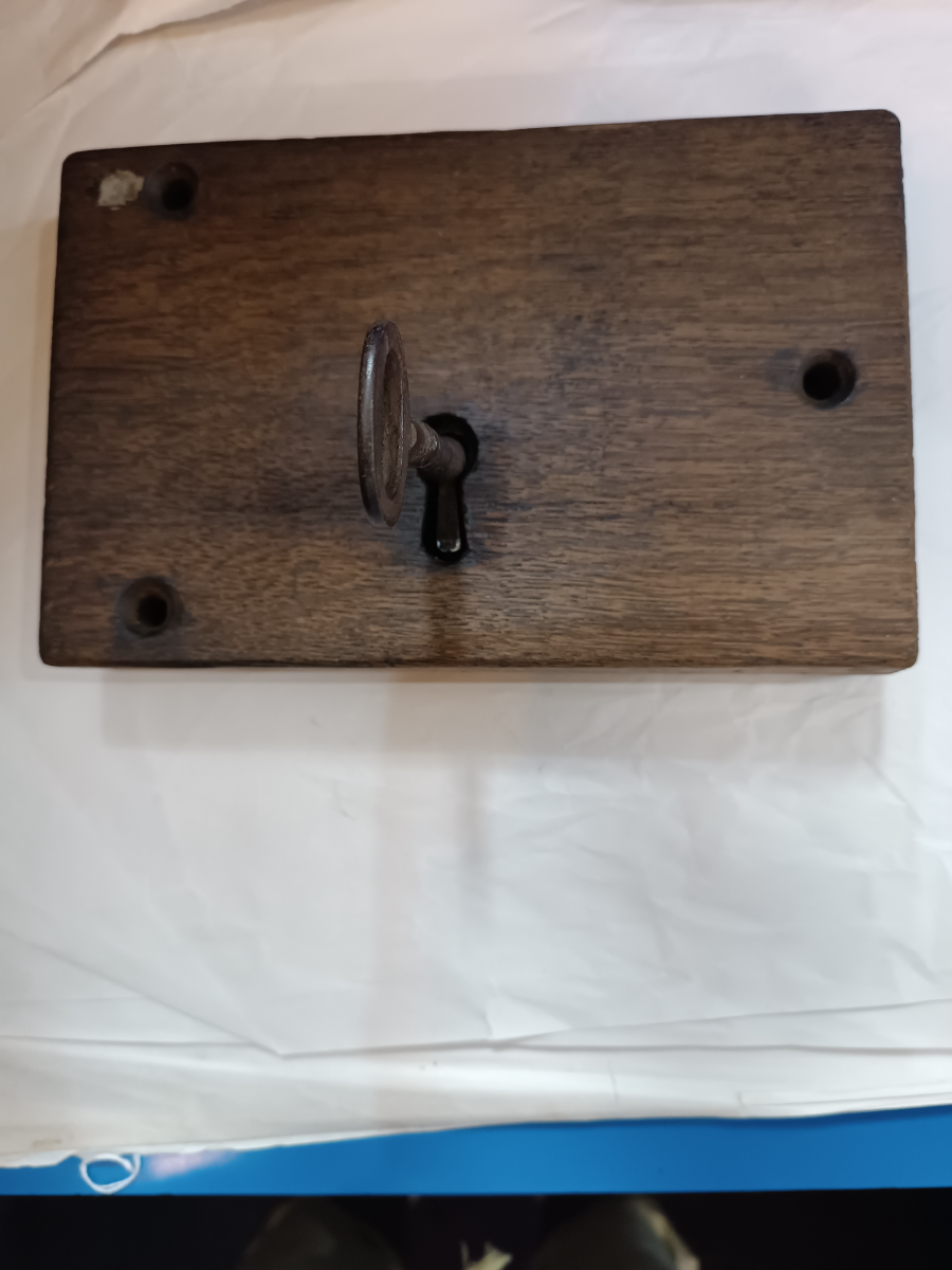 Discover our collection of 19th century wooden cased door locks. Perfectly working with keys and a size of 23x15cm. Order now to secure your doors with vintage style!