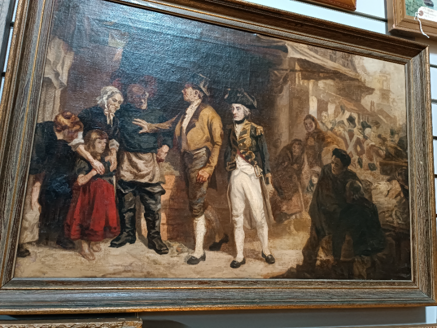 A 19th century Copy Of Fred Roe Painting, "Bound For Trafalgar 's Bay"