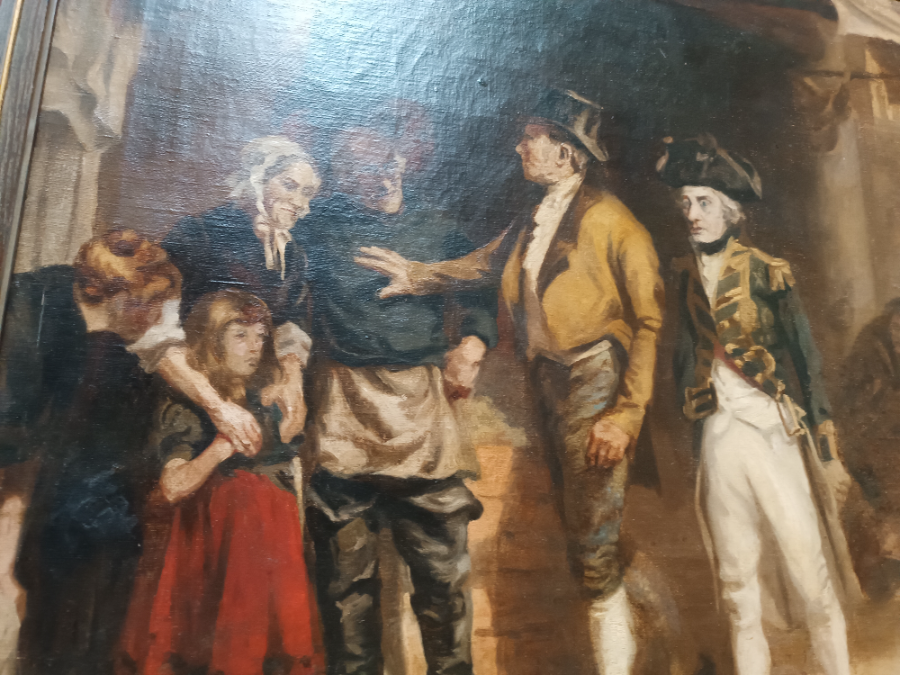 A 19th century Copy Of Fred Roe Painting, "Bound For Trafalgar 's Bay"