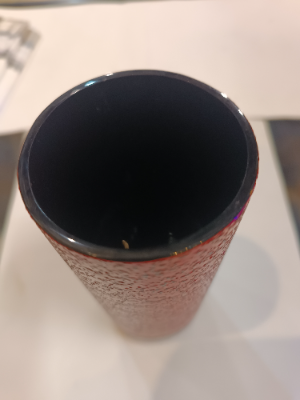 Explore our collection of 20th century Stuart Stratheam Dark crystal glass vases by Iestyn Davies. Delight in the exquisite form and black inclusions. Shop now!