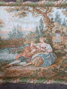 A 20th century Tapestry Of A Courting Couple