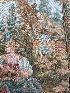 A 20th century Tapestry Of A Courting Couple