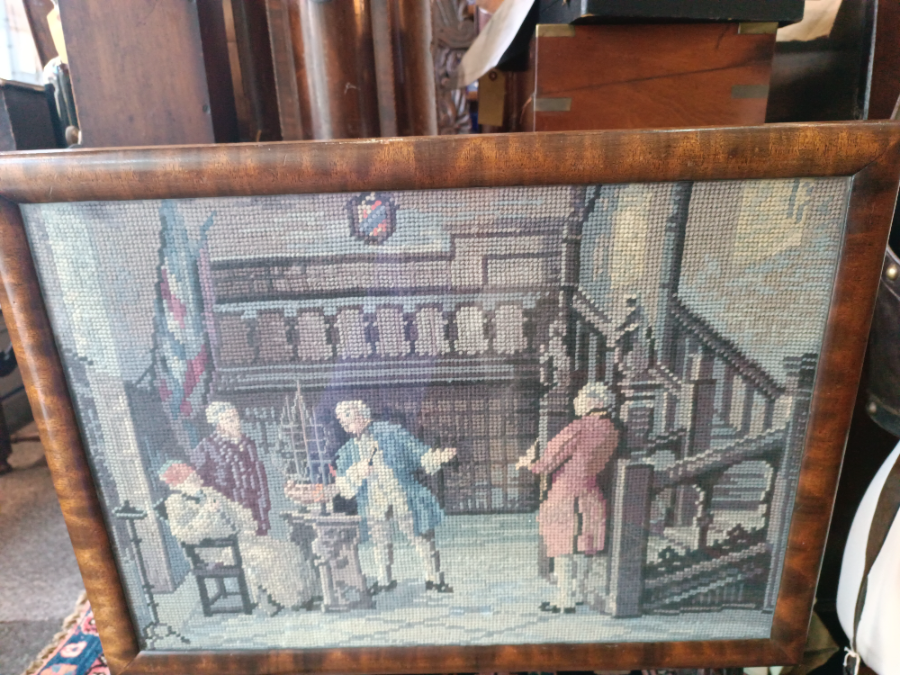 Discover beautiful carved mahogany occasional tables with tapestry inset tilt-tops. Elegant fluted tripod supports provide a sturdy base. Perfectly sized at 60cm x 45cm x 64cm. In excellent condition. Shop now to add a classic touch to your space.