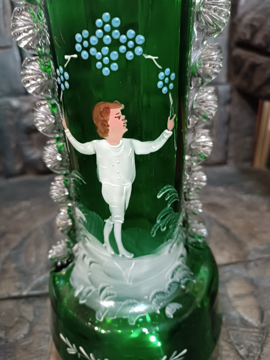 Primary image for A Large Mary Gregory Green Vase