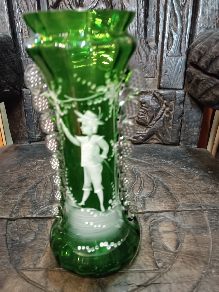 Primary image for A Large Mary Gregory Green Vase