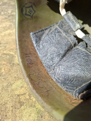 Discover our collection of postwar SSH40 helmets from the Red October Plant, Stalingrad, 1957 edition. Immerse yourself in history with this rare find. Shop now!