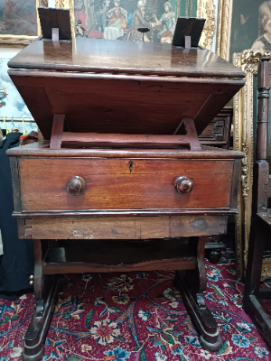 A Mahogany Metaphoric Study And Reading Table, 19th Century