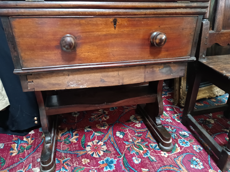 A Mahogany Metaphoric Study And Reading Table, 19th Century