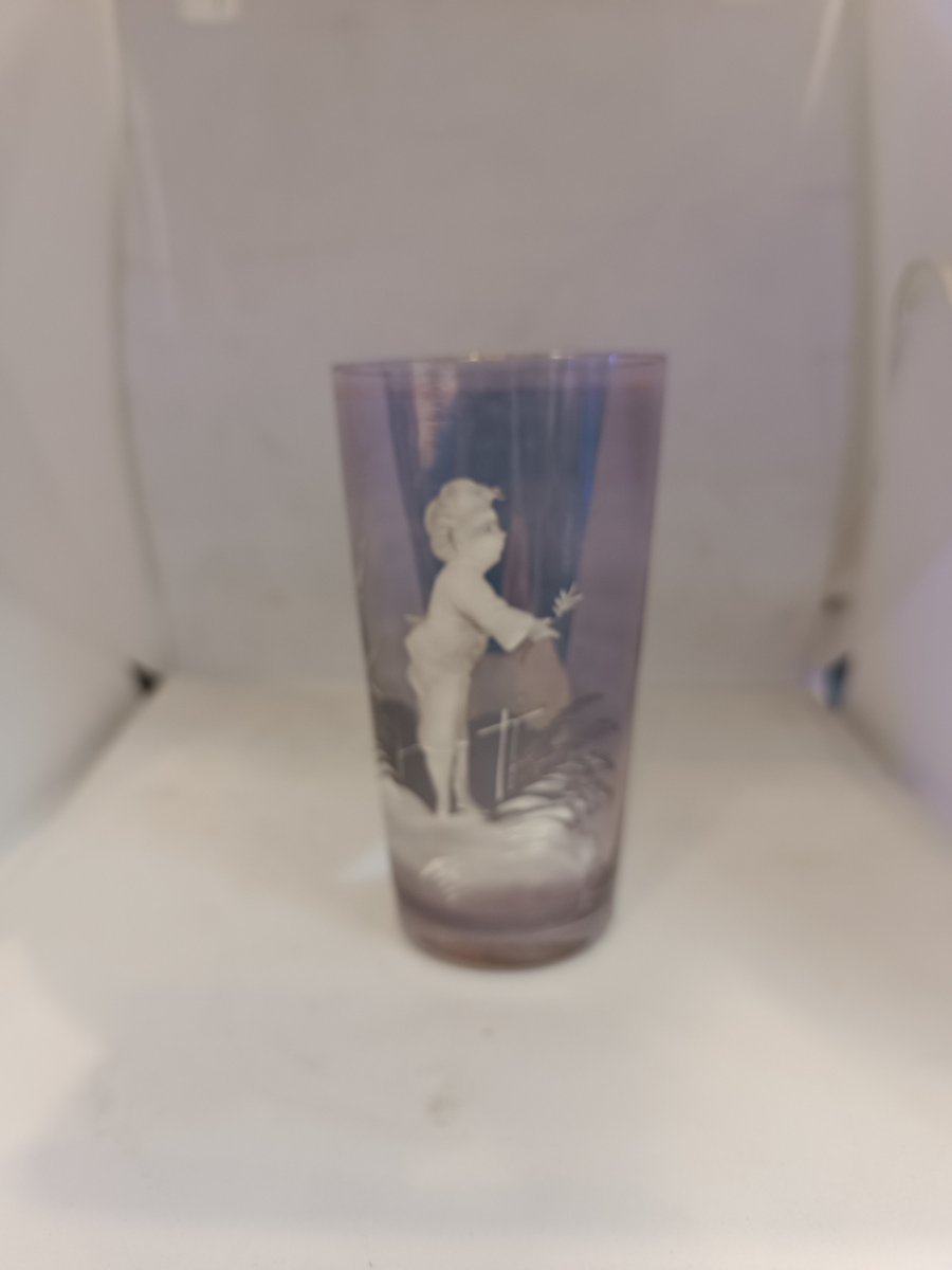 A Mary Gregory Amethyst Glass Tumbler