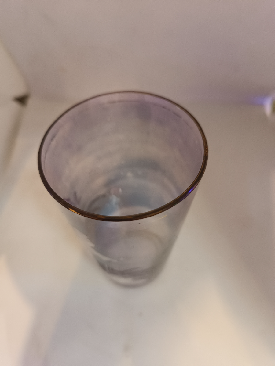 A Mary Gregory Amethyst Glass Tumbler