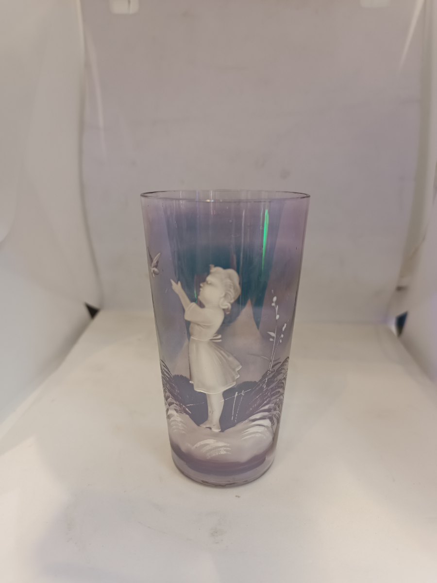 A Mary Gregory Amethyst Glass Tumbler