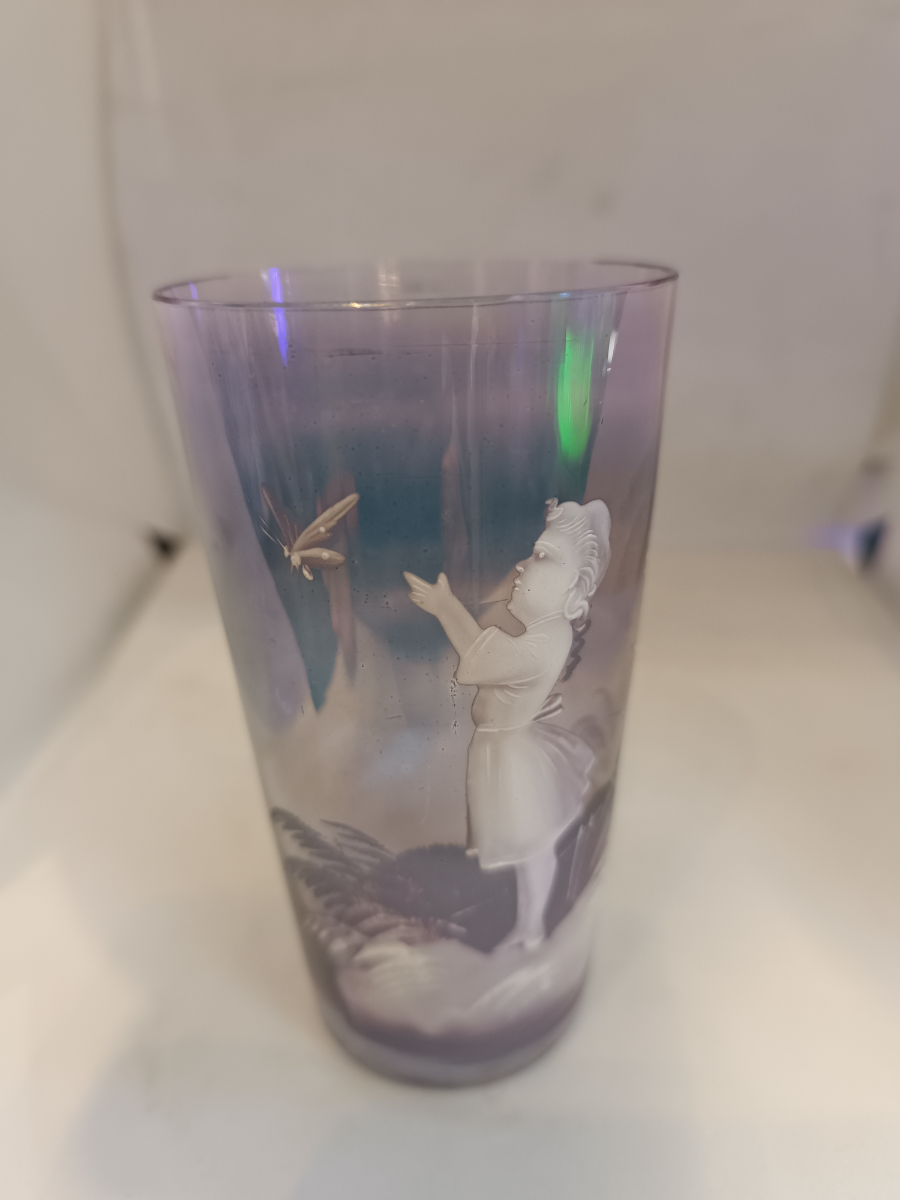 A Mary Gregory Amethyst Glass Tumbler