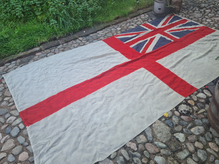 Explore our collection of Historic WW2 Royal Navy Ensigns. Measuring 365 x 165cm. This is a must for any naval history buff. Browse now and own a piece of history today.
