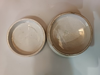 Discover our stunning range of 19th century Prattware pot lids, featuring charming winter village scenes and festive celebrations. Buy now!