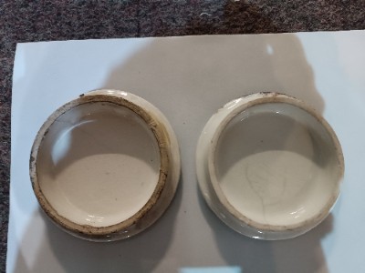 Discover our collection of 19th c Prattware Pot lids, featuring elegant depictions of shepherds and sheep. Explore unique antique lid designs now!