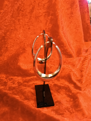 A Pair Of 925 Silver Filled Thick Hoop Earrings