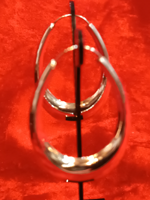 A Pair Of 925 Silver Filled Thick Hoop Earrings