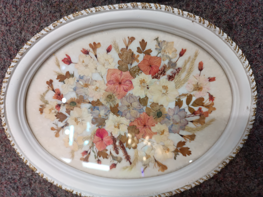 A Pair Of Handcrafted Dried Flowers Frames By Maggie