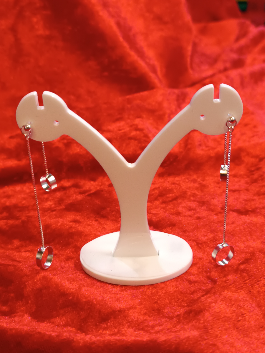 A Pair Of Silver Tassel Drop Earrings