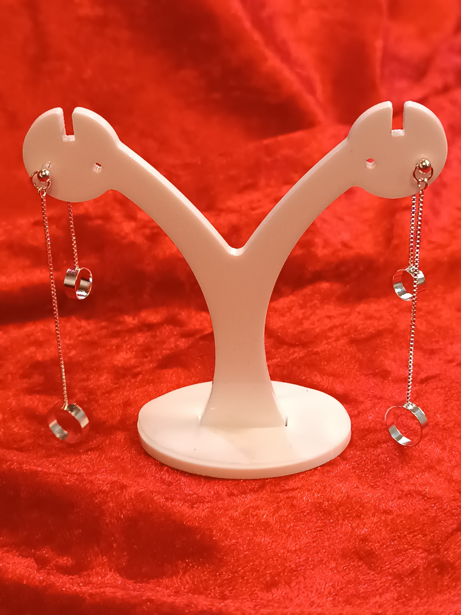 A Pair Of Silver Tassel Drop Earrings