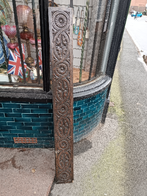 A Piece Of Decorated Carved Oak Panel