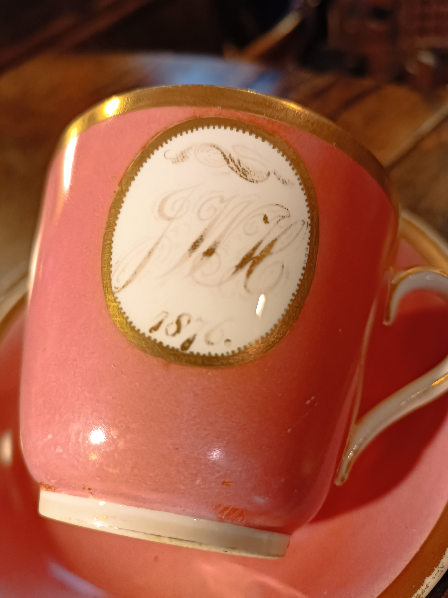 Discover our vintage mustache cup and saucer set, dating back to 1876. Adorn your home with this endearing piece of history, featuring a unique mustache guard and exquisite hand-painted motifs. Shop now to own a slice of timeless elegance!