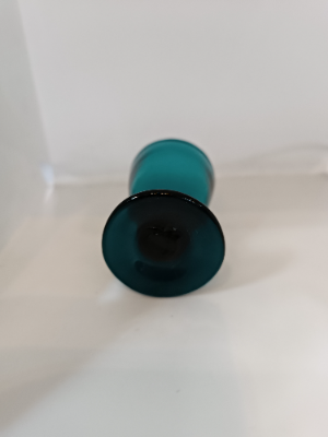 Discover our 19th century, handmade Bristol green liquor glass with pontil marks. Measuring at 7 cm tall and in good condition. Shop now for unique vintage glassware.