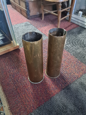 Discover our collection of 18 Pounder Shell casings from 1917 and 1918. Authentic, historical pieces perfect for collectors. Browse now and add history to your collection.