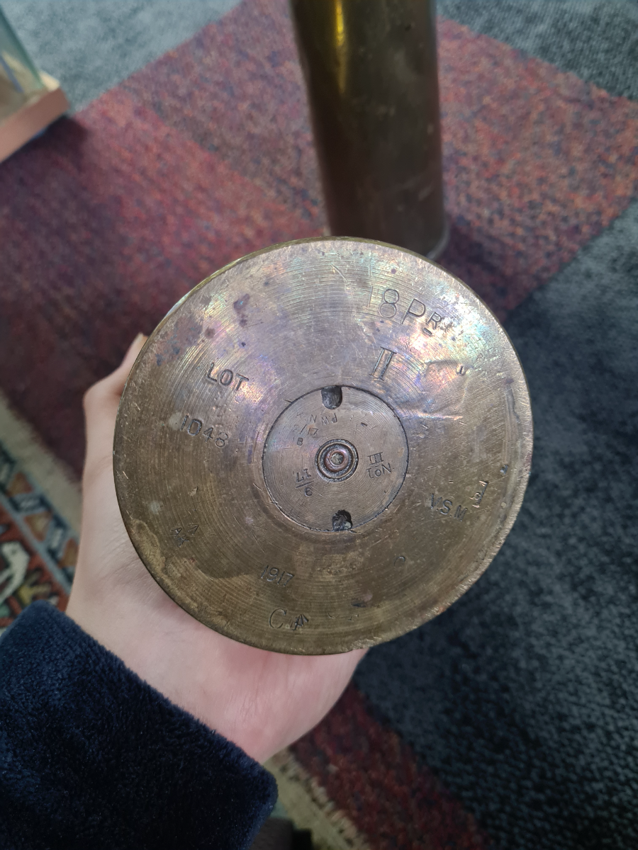 Discover our collection of 18 Pounder Shell casings from 1917 and 1918. Authentic, historical pieces perfect for collectors. Browse now and add history to your collection.