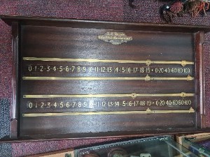 AD Henning Mahogany Billiard Scoreboard