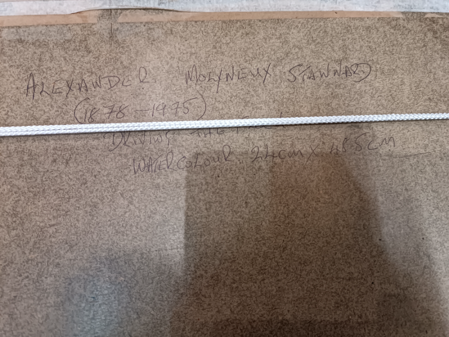 Explore Driving The Flock by Alexander Molyneux Stannard - a timeless piece in the landscape painting category. Buy now and get a taste of 19th-century artistry.