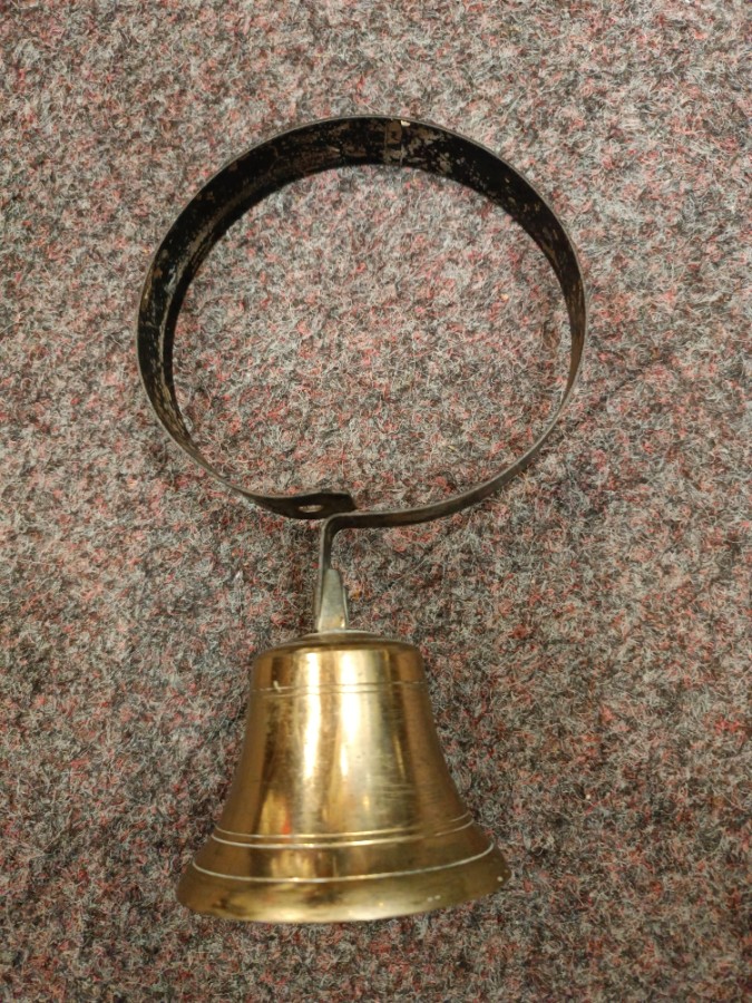 An 18-19th Century Servants/Maids Brass Bell With Clapper
