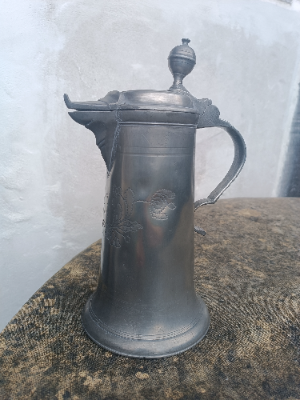 An 18th Century German Pewter Flagon, Dated 1817