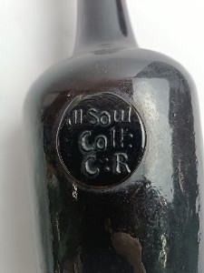Discover our 18th century hand blown sealed stamp glass bottles. Perfect for collectors, this Oxford edition reads All Soul Call' C:R. Shop now & own a piece of history!