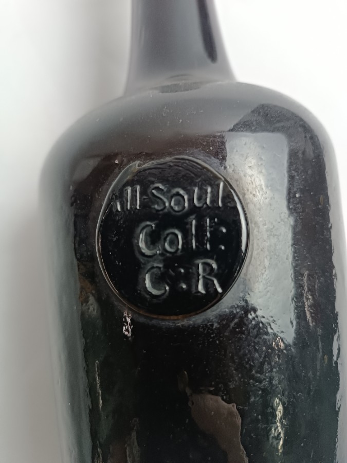 Discover our 18th century hand blown sealed stamp glass bottles. Perfect for collectors, this Oxford edition reads All Soul Call' C:R. Shop now & own a piece of history!