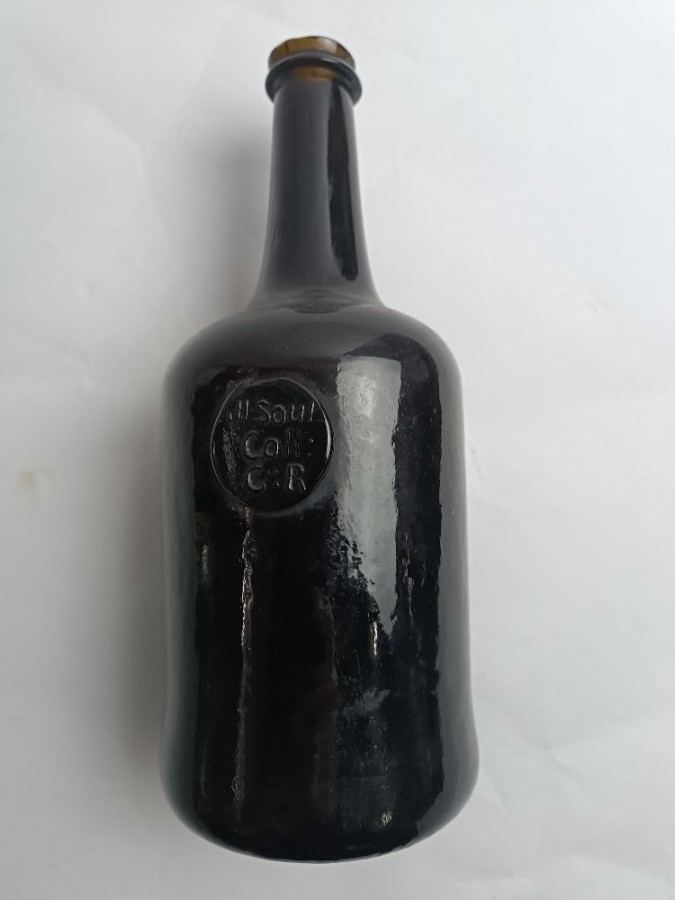 Discover our 18th century hand blown sealed stamp glass bottles. Perfect for collectors, this Oxford edition reads All Soul Call' C:R. Shop now & own a piece of history!