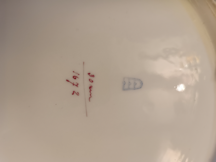 Uncover the charm of Antique porcelain chargers! Get a hand-painted 19th c. Eichwald marked Art Nouveau charger featuring classical scenes. Shop now for this 29.5 cm diameter piece.