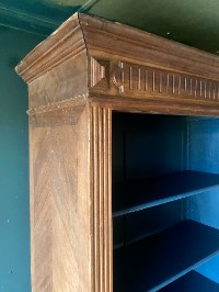 Antique 19thC French Armoire Bookcase Vintage Freestanding Display Shelving Unit