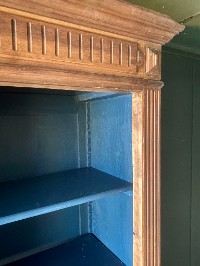 Antique 19thC French Armoire Bookcase Vintage Freestanding Display Shelving Unit