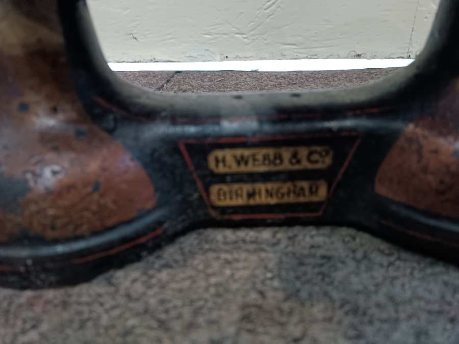 Antique Cast Iron Weight Scale H.Webb & Co Birmingham