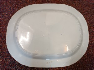 Discover our late 18th-century transfer printed antique blue willow pattern, featuring crazing and an impressed crown mark. Expertly crafted in England, and in excellent condition. Shop now!