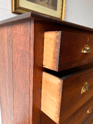 Discover our vast selection of solid and sturdy large set of drawers with brass cup handles. Browse now, find your perfect fit and add a vintage touch to your space. Hurry, shop and secure your choice with our original key and fully working locks.