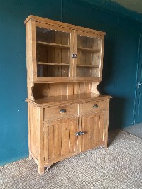 Antique Vintage Solid Pine Country Homes Kitchen Storage Pantry Cupboard Dresser