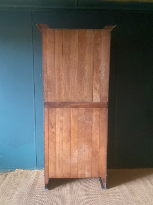 Arts & Crafts Solid Oak Antique Victorian Hallway or Bedroom Mirrored Wardrobe