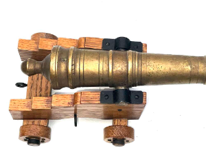 Desk top item, a superb working model of a ship of the lines main deck guns, oak gun carriage fantastic barrel would once been owned by wealthy individual, having length of 24cm heights 12cm width across being 12cm, ask for your delivery quote, reference BBS.   Tel: +44 7505 165 843 We accept online payments for all our items listed: Bank transfer cash on collection or if wishing over the phone using your debit or credit cards, also doing layby payments plan, or email giving your address details & contact number and we shall send you your items invoice to make payment with your card. Send your request to - john.strong2@gmail.com