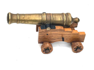 Desk top item, a superb working model of a ship of the lines main deck guns, oak gun carriage fantastic barrel would once been owned by wealthy individual, having length of 24cm heights 12cm width across being 12cm, ask for your delivery quote, reference BBS.   Tel: +44 7505 165 843 We accept online payments for all our items listed: Bank transfer cash on collection or if wishing over the phone using your debit or credit cards, also doing layby payments plan, or email giving your address details & contact number and we shall send you your items invoice to make payment with your card. Send your request to - john.strong2@gmail.com