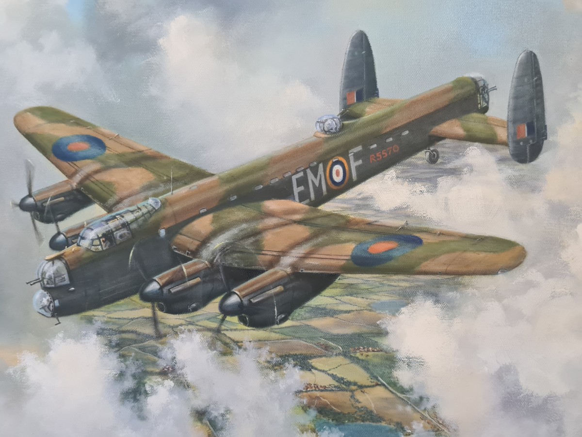 Discover our stunning 1985 painting of a 207 Squadron Lancaster B Mk1. Size 30x20. Inject character into your space. Shop now to bring history to life!