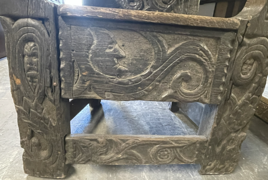 Bog Oak Throne Chair | Pre 17th Century