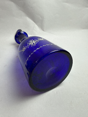 Bohemian Blue Blue Glass Decanter and Drinking Glasses